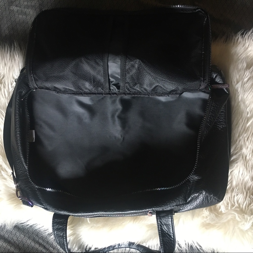 SPRAYGROUND Iridescent Black Leather Duffle Bag - Picture 7 of 16